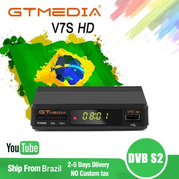

Hot Sale DVB S2 Gtmedia V7S HD Receptor Support Europe Cline for BR FTA Satellite TV Receiver Freesat V7 HD Decoder Brazil
