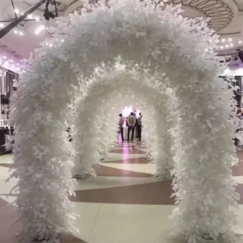 

12Pcs Artificial Leaves Garland White Romantic Wedding Arch DIY Decorations Simulation Tree Foliage Fake Leaves Party Ornament
