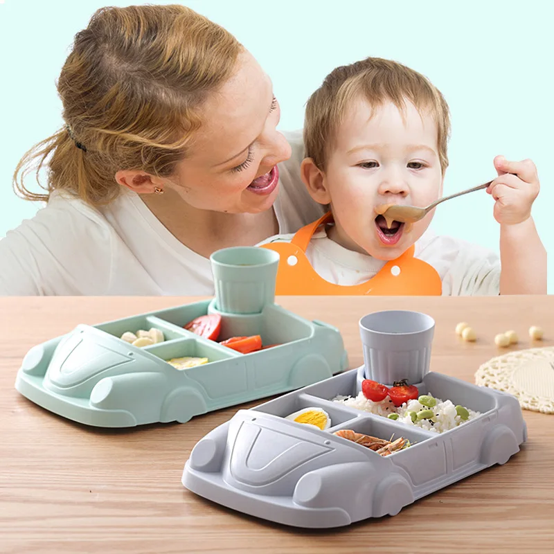 Creative Cartoon CHILDREN'S Dinner Plate Practical Baby Tableware CHILDREN'S Seperated Eating Disc Restaurant Gourmet Set Tablew