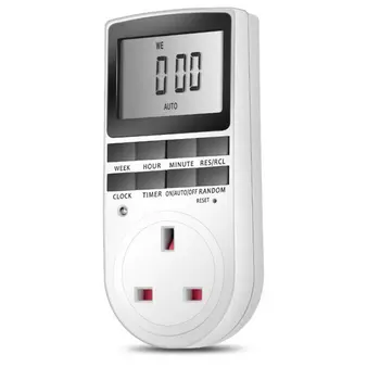 

Digital Big Screen Timer Switch Socket Timer Power Meter Electronic Outlet Socket Programmable Setting For Household Device