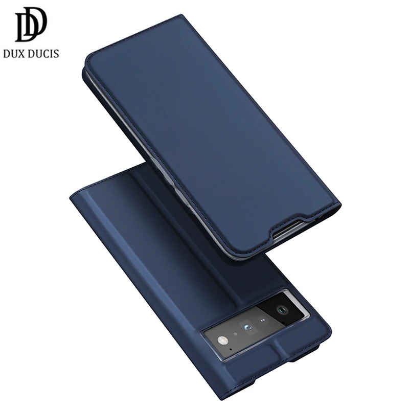 New Wallet Case Compatible With Google Pixel 6 Pro,premium Pu Leather  Magnetic Closure Card Slots Kickstand Zipper Pocket Soft Tpu Flip Cover -  Blue