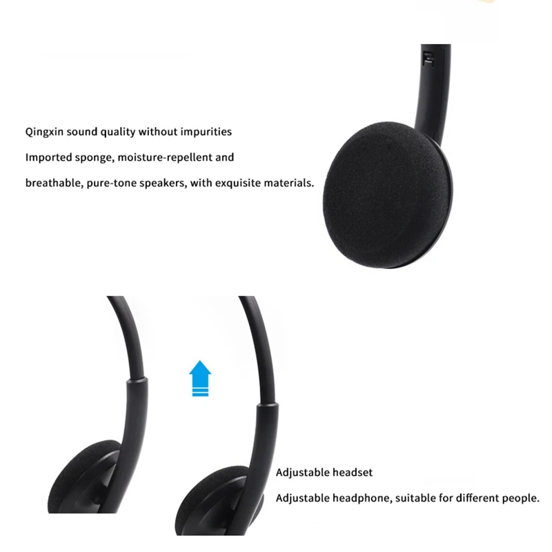 TX 8091 USB Call Center Headset with Noise Cancelling Mic for PC Home Office Phone Customer Service Plug and Play