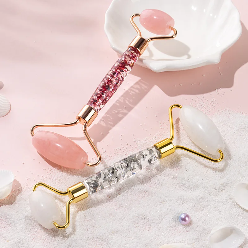 Natural Stone Massager For Face Skin Care Rose Quartz Jade Roller Lifting Facial Massage Slimming Beauty |