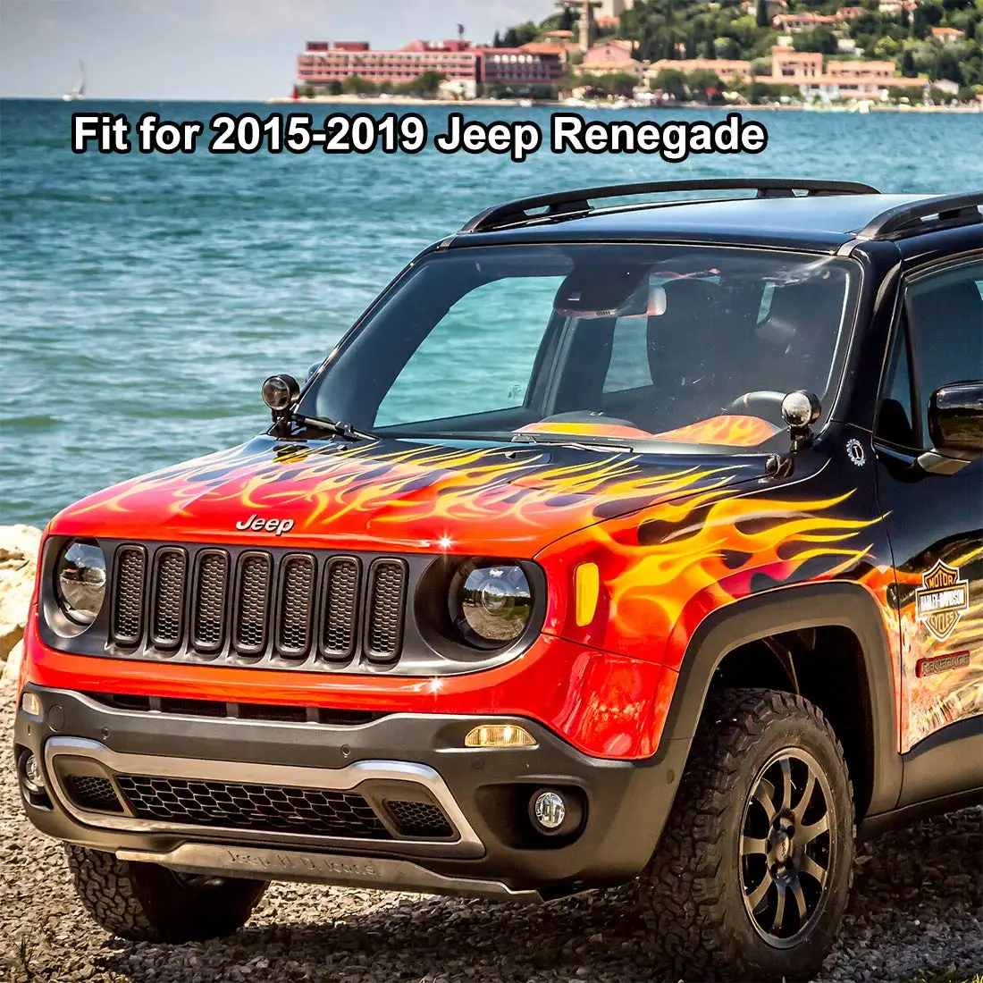 Черные коврики для пола, совместимые для- Jeep Renegade, передние и 2-е сиденья, всепогодный коврик для подкладки