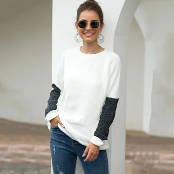 

2019 Winter Warm Sweater Women Thicken Sweater Pullover Autumn Knitted Sweaters Ladies Female Pullover Loose Sweater Black