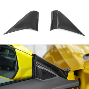 

A Pillar Door Triangle Trim Sticlers For Chevrolet Camaro 2017+ ABS Carbon fiber Decals Car Interior Stylings Accessories
