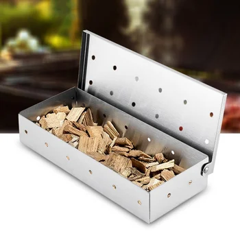 

Wood Chips Smoking Box Cold Smoke Stainless Steel Barbecue Grill Cooking Tools Bacon Fish Mini Apple Generator BBQ Accessories