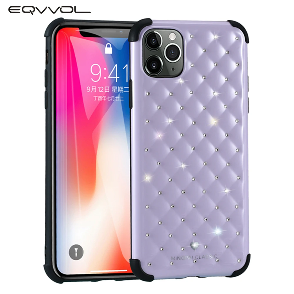 Eqvvol блестящий чехол со стразами и блестками для iPhone 11 Pro MAX X XR XS геометрический