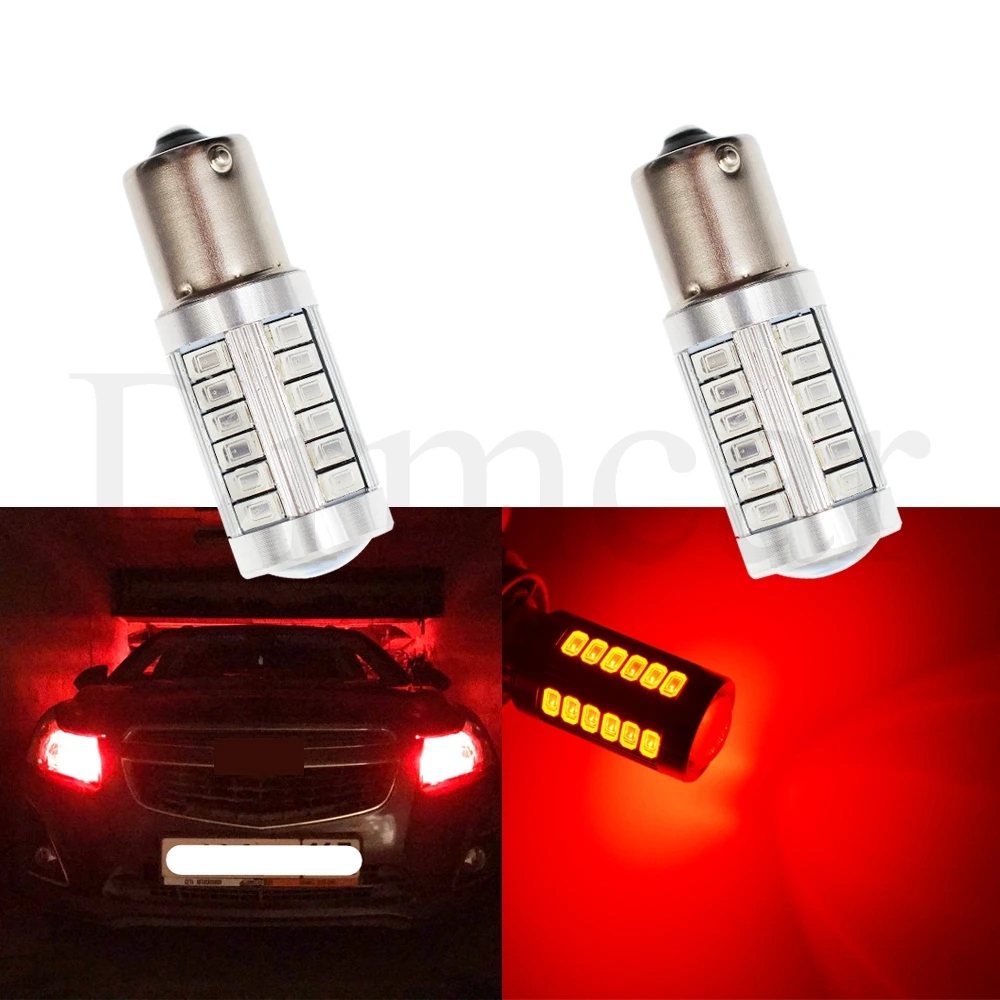 White Red Yelow 1156 BA15S 1157 BAY15D 7443 3157 P21 33SMD 5730 Car Brake Light Tail Lamps Turn Signal Auto Rear Reverse Bulbs (14)