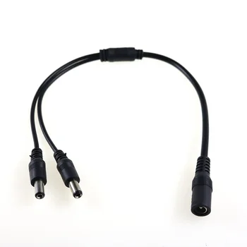 

DC 12V 2,3 Male Plug connector Splitter Cable 5.5*2.1mm DC Power Cable For CCTV Camera Home Appliance LED