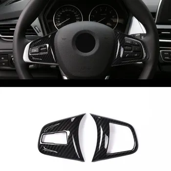 

For BMW 2 Series 218i f45 F46 X1 F48 2016-2019 X2 F47 2018 2019 ABS carbon fiber style steering wheel button cover trim