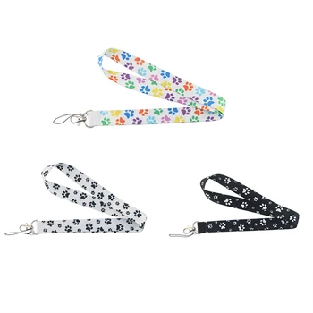 

SP007 Wholesale 20pcs/lot Dog paw Lanyard for Buttons Mobile Phone Cool Neck Strap Monet Lanyard for Camera ID Badge Cute gifts