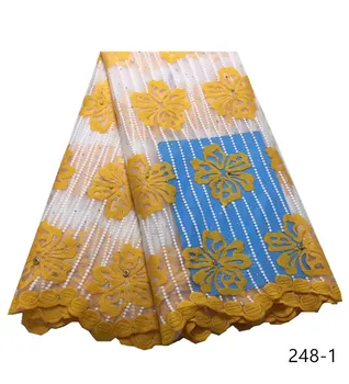 

New Top Milk Silk Lace Color Stones French Lace Fabric African Lace Fabric High Quality Nigerian Lace Fabric For Wedding 248