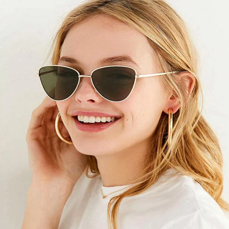

2019 Oval Round Women Sunglasses Polygon Clear Lens Classic Red Sun Glasses Metal Frame Brand Designe Fashion Glasses