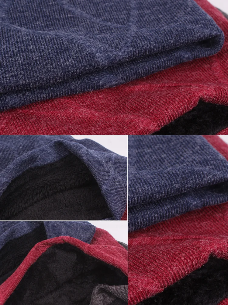 Зимние шапки бини шарф Skullies бини мягкая теплая мешковатая шапка маска Gorros Зимние головные уборы для мужчин и женщин вязаная шапка