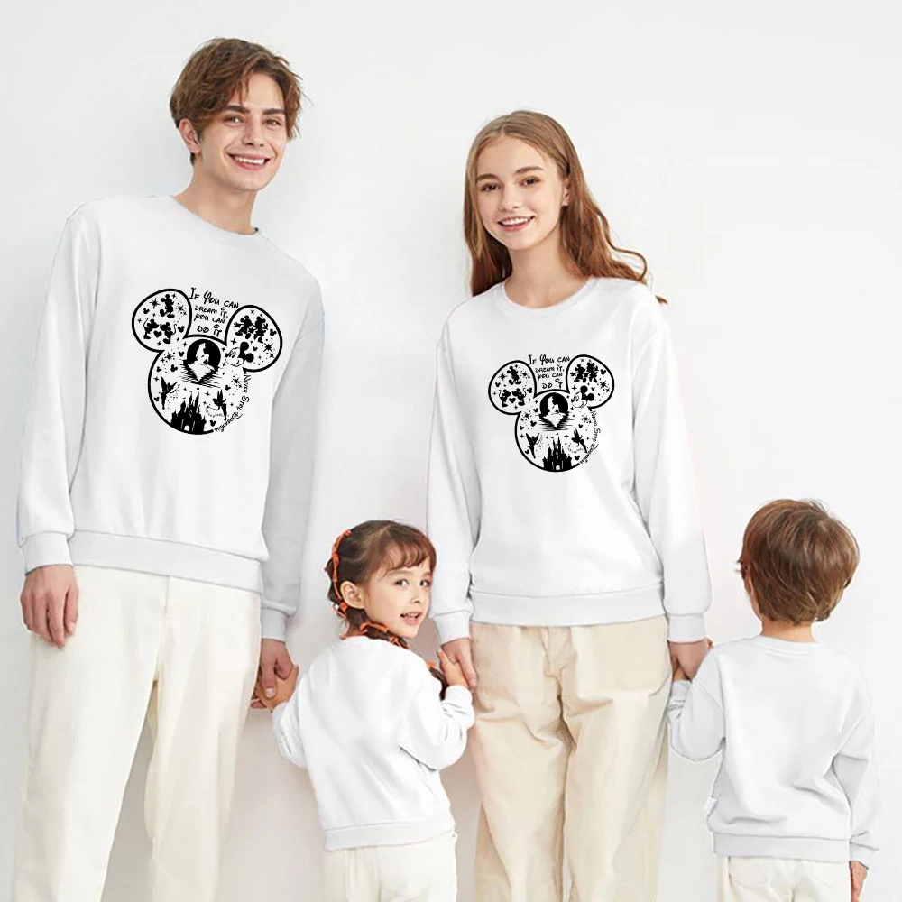 father and son matching outfits Disney Kawaii Baby Girl BoySweatshirt  Simplicity FashionHoodies Pullover  Mama and Daughter Autumn Family Look Teen Clothing father and son matching outfits Family Matching Outfits