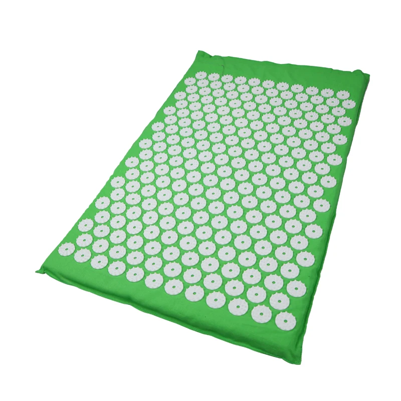 Массажная подушка для иглоукалывания, наборы для снятия стресса, боли в спине, акупрессура, коврик/подушка для массажа, розовый шип, массаж и релаксация - Color: green  mat