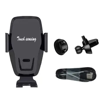 

Car Charger Infrared Induction Wireless 10W Qi Quick Charge Automatic Clamping Windshield Dash Air Vent Phone Holder