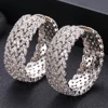 janeklly trendy Geometric aretes Aros Hoop Earrings For Women Accessories Cubic Zirconia Earrings Jewelry pendientes