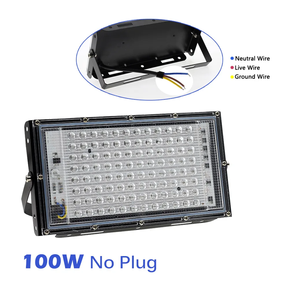 floodlight led 395nm LED UV Floodlight With EU Switch Plug 50W 100W Halloween Ultraviolet Fluorescent Stage Performance Dance Lamps solar flood lights outdoor