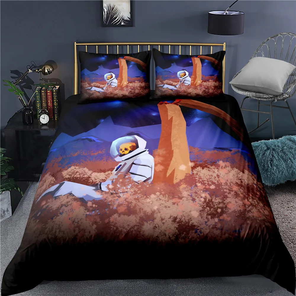 3d astronauta jogo de cama spaceman capa