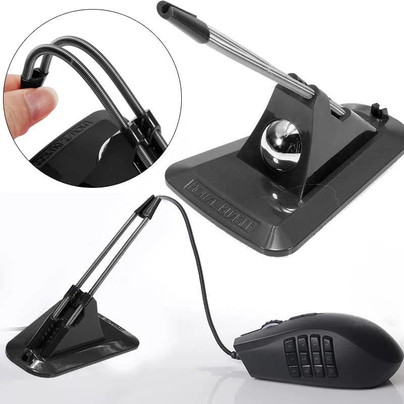 

Tie Clips Black Portable Mouse Bungee Bungee Fixer Clip Cable Mouse Organizer Holder Cord School Office Supplies