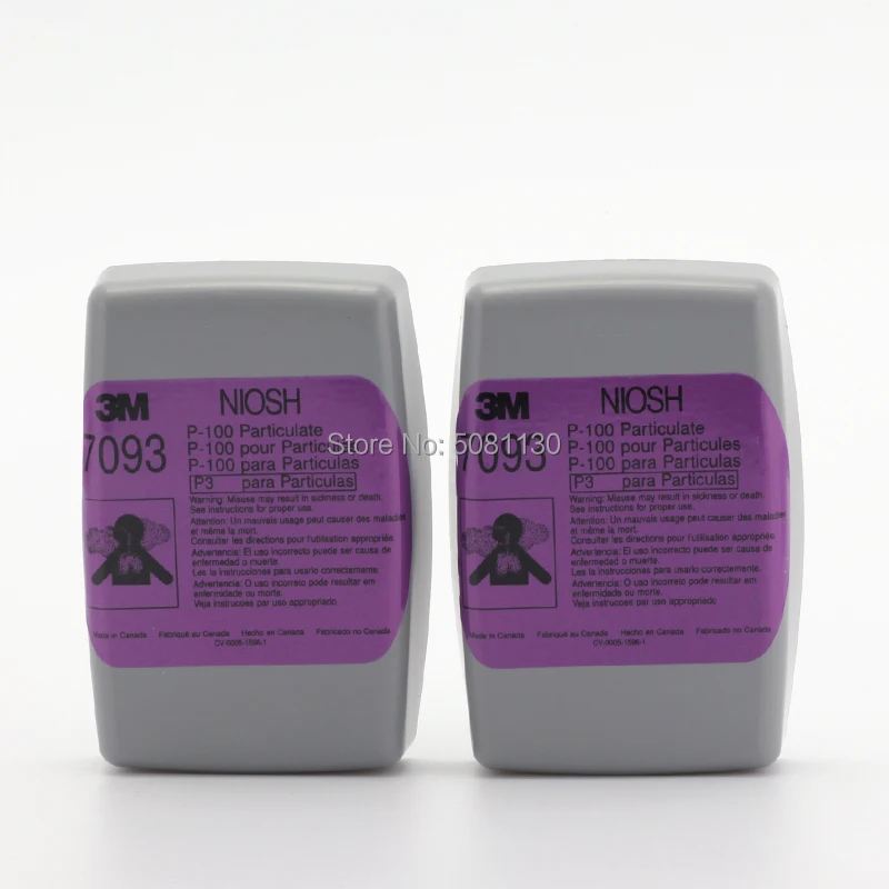 

3M 7093 P100 Particulate Cartridge Filter Protect Against Particulates PM0.3 Smoke For 3M 6200/6800/7502 Gas Mask Respirator