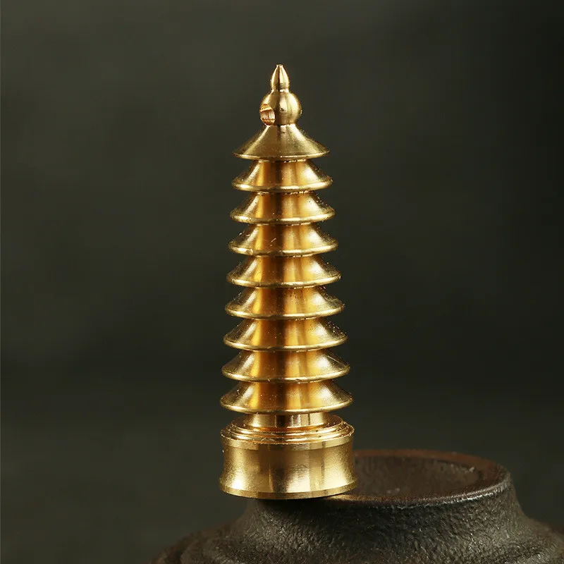 brass tower pendant keychain (11)