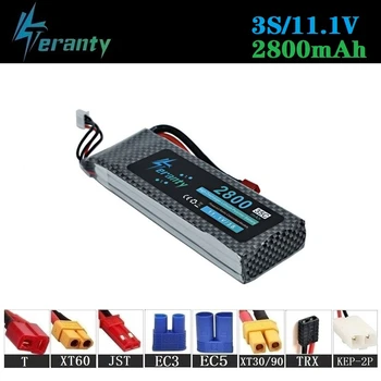 

100% Capacity 3S 11.1v 2800MAH 35C LiPo Battery For RC Drone Cars Robots Boats toy 1500mah 11.1v Rechargeable Lipo Battery 1pcs
