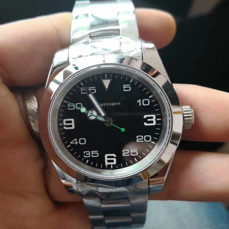 

Mens aaa luxury watch black dial 2813 Automatic Movement AIR KING Watch Sports Self-wind Watches sapphire Wristwatch