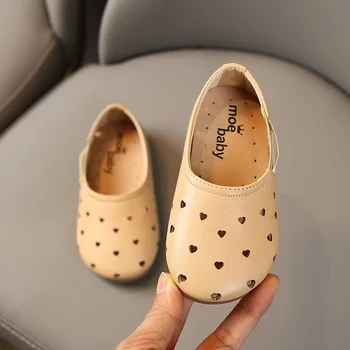 

Hollow Out Toddler Girl Shoes New Prinses Black Leather Shoes School Soft Fashion Baby Kids Wedding Party Dance Sneakers B873