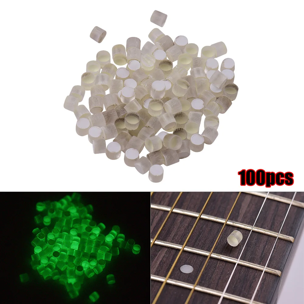 100 шт. гитарные маркеры на Лады инкрустация точек гриф сторона точка светящийся