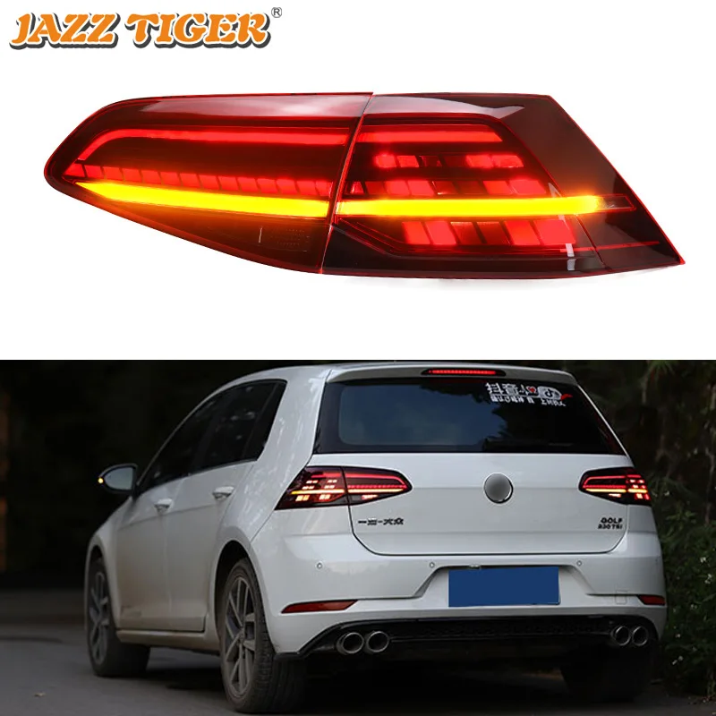 

Задсветильник фары s для Volkswagen Golf 7 2013 2014 2015 2016 2017 MK7, задние фары для прицепа, светодиодные стоп-сигналы для автомобиля, противотуманные фары заднего хода