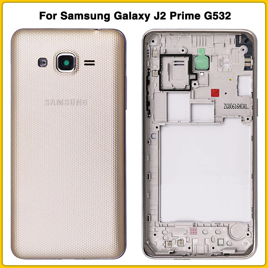 10 шт. G532 задний Чехол для samsung Galaxy J2 Prime G532 G532F средняя рамка+ задняя крышка батарейного отсека