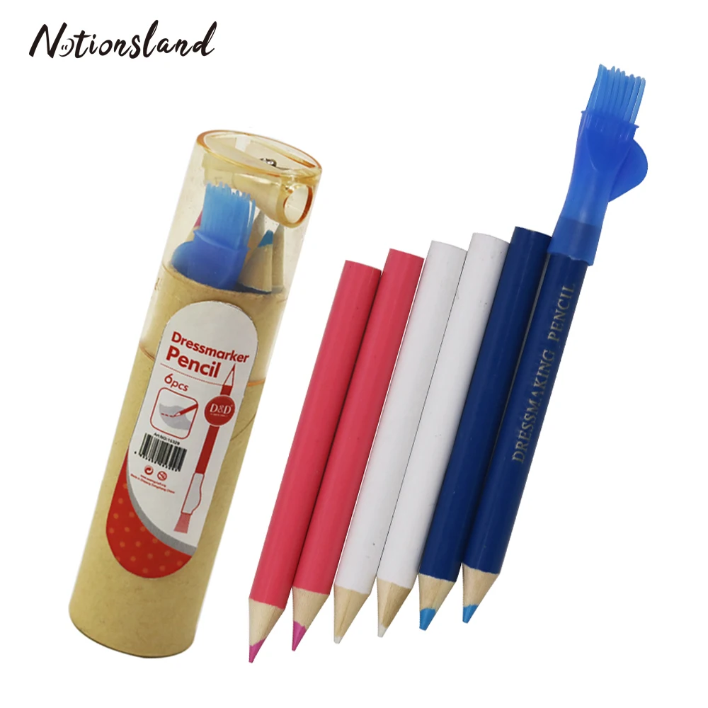6pcsSetSewingTailorsChalkPencilsFabricMarkerPenDressmaker