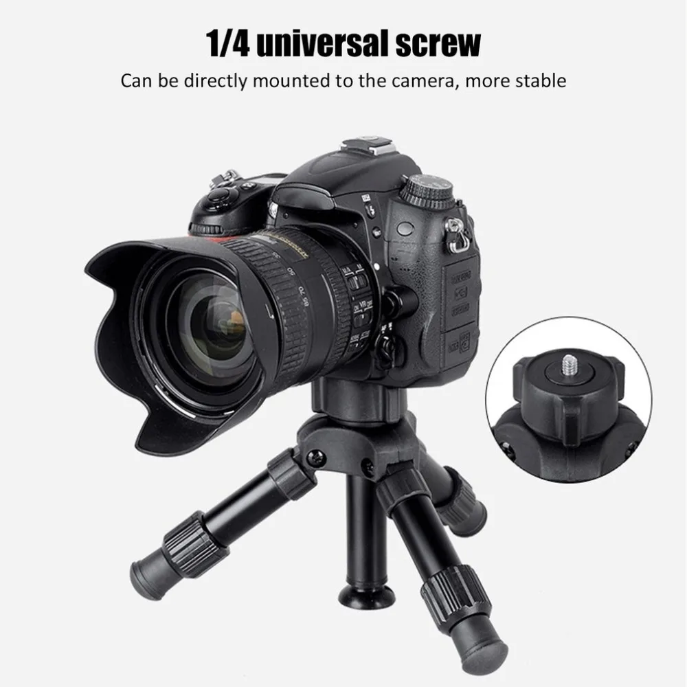 MS02 Настольный профессиональный дорожный штатив-Трипод для камеры Canon DSLR camera Camcorder Mini Портативный штатив для камеры телефона