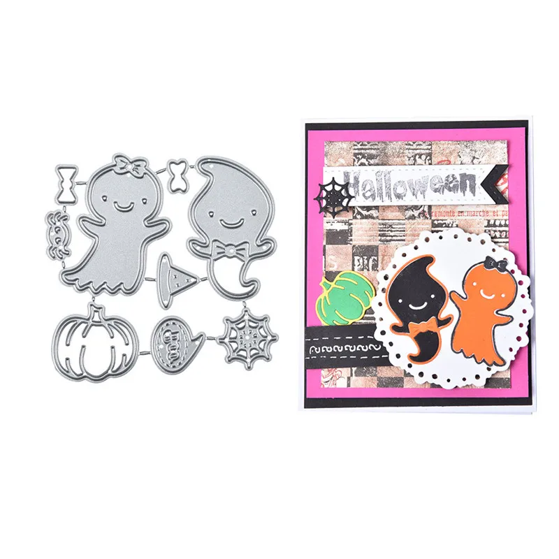 

DiyArts Halloween Dies Ghost Pumpkin Metal Cutting Dies New 2019 for Card Making Scrapbooking Embossing Stencil Craft Dies