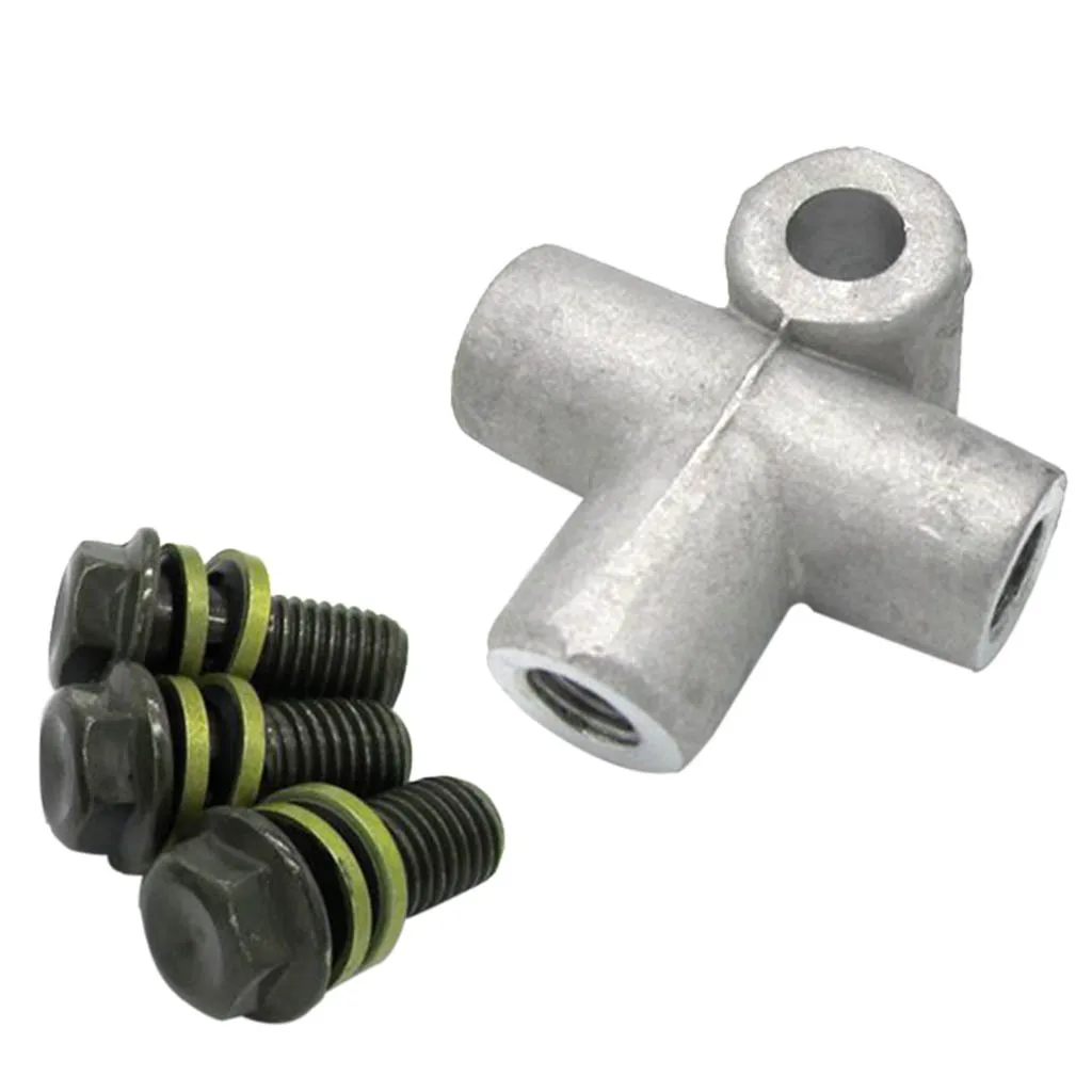 10mm 3 Ways Cross Coupler Adapter Pipe Fitting Universal for Dirt Bikes ATV Scooter