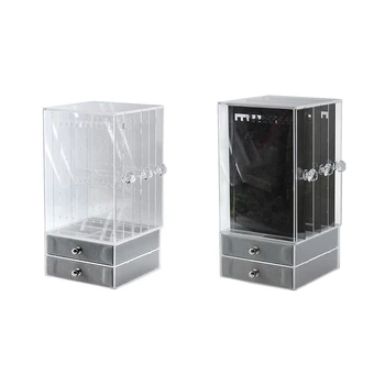 

New Acrylic Jewelry Organizer Box for Necklace Display Storage Case Earrings Bracelet Hanger Decoration Girls Gift Women Makeup