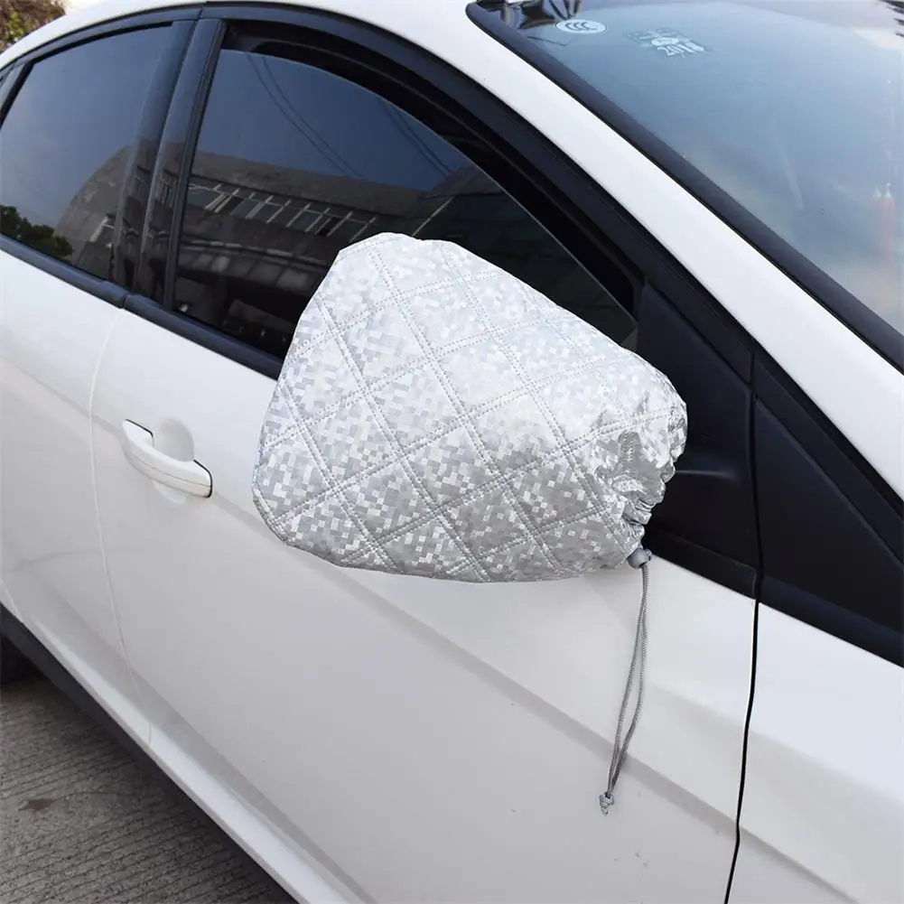 2 Pcs Black Car SUV Side Rearview Mirror Guard Snow Ice /& Frost Cover Protector