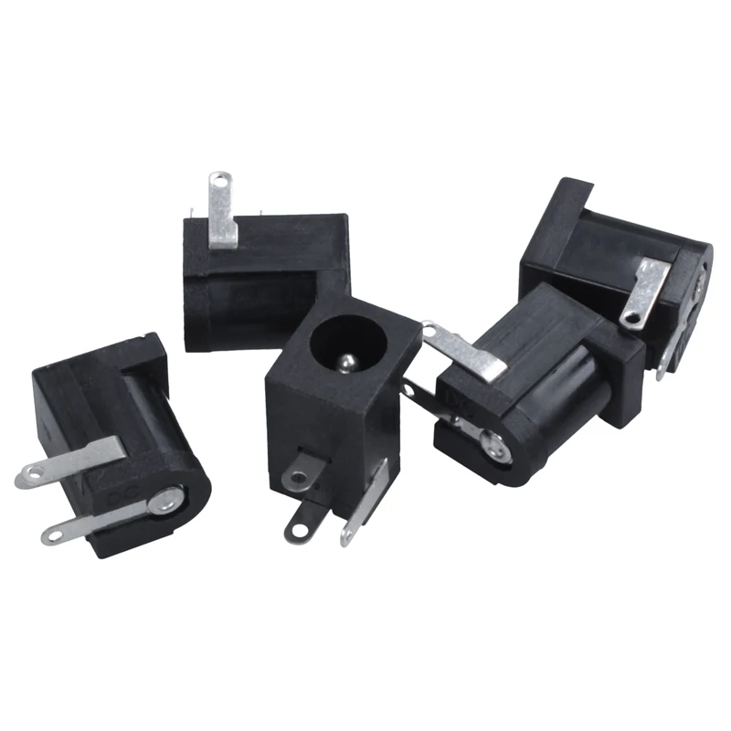 

5 Pieces DC 5.5mmx2.1mm Power Jack Socket Female Panel Mount Connector