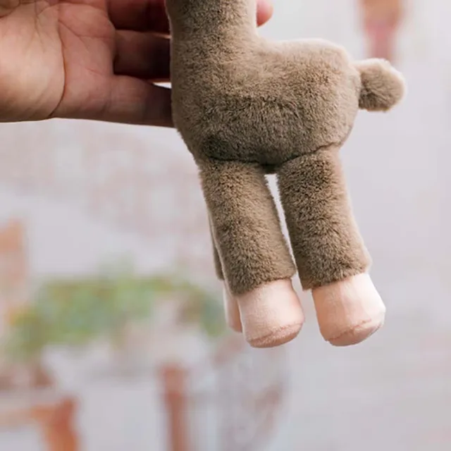 1Pcs Cartoon Simulation Alpaca Key Chain Plush Toy PP Cotton Alpaca Shape Girl Bag Pendant Children Plush Doll Toy 5