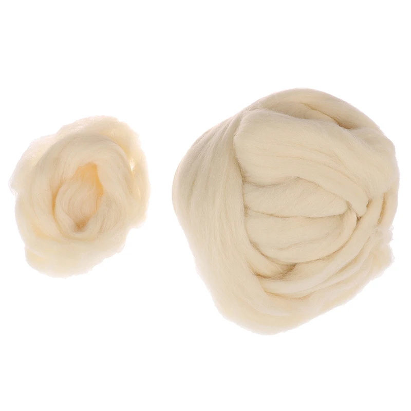 100g Felt Wool Needle Felting Wool Large Cream White 100g Felt Wool Needle Felting Wool Large Cream White
