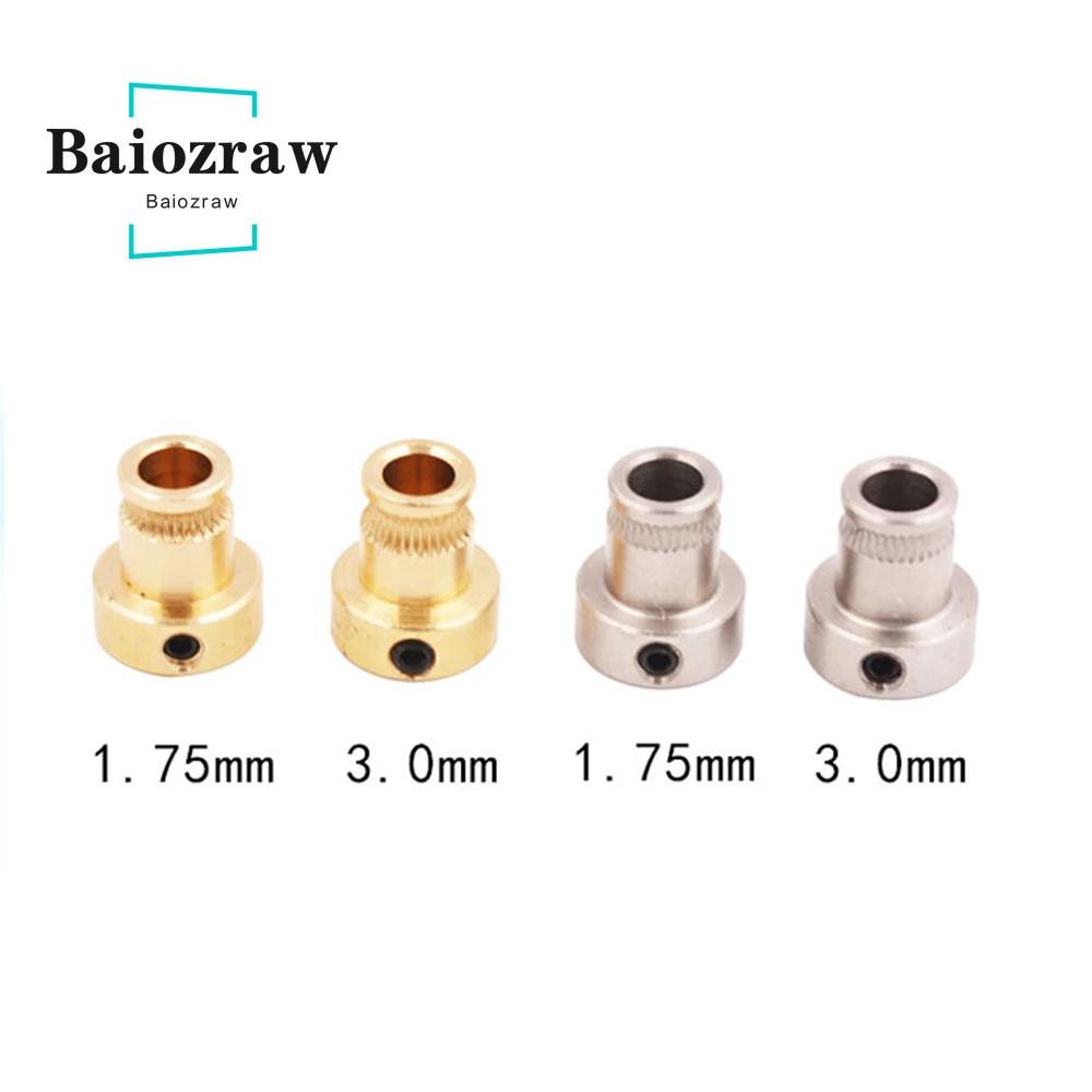 

1PCS Reprap Mendel Extruder Gear Drive for 1.75mm 3mm Brass Bore 5mm 3D Printer Parts Feeding Gear Wheel
