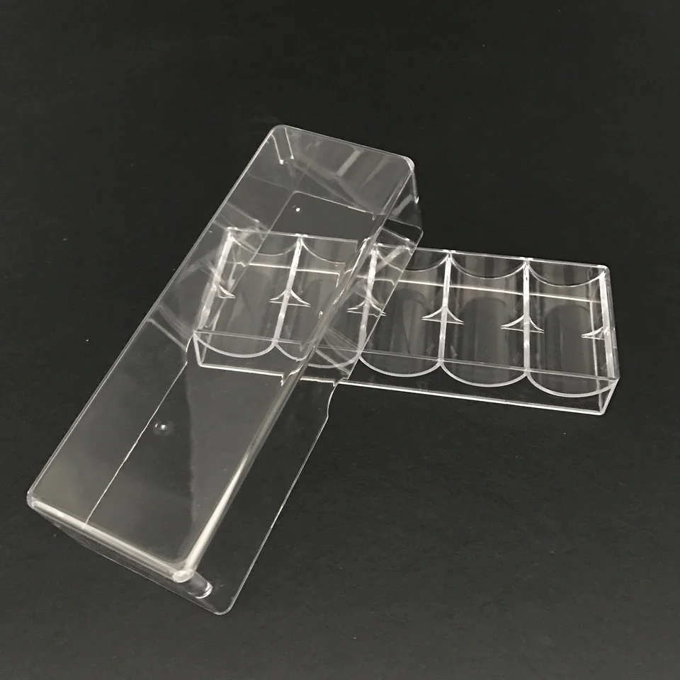 Easytoday 1Pcs Transparent Acrylic Texas Poker Chips 100Pcs Box Portable Game Chip Box Baccarat Box Tray Poker Chip Accessories (1)