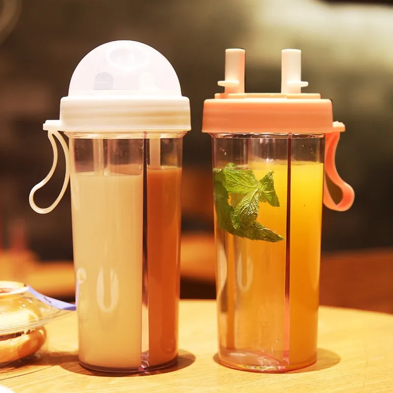 

Water Bottle Double Hole Outdoor Concise Portable Travel Practical Durable Dual-use Water Bottle Drinking Cup non-toxic Safety