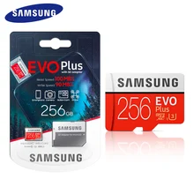 SAMSUNG-tarjeta de memoria EVO + EVO Plus, MicroSD de 256GB, 128 GB, 64GB, 32GB, Clase 10, C10, UHS-I, Trans Flash