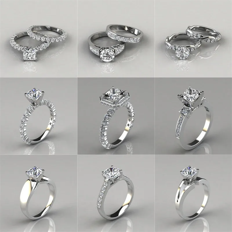 Letepi-anillo de compromiso para mujer, sortija de compromiso de aniversario, Circonia cúbica AAA, color blanco nuevo, 2020