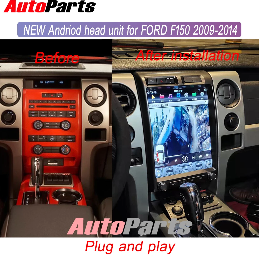 Android Tesla вертикальный экран для Ford F150 2009- автомобильный аудио радио мультимедийная система gps навигации автомобиля dvd ips AUX