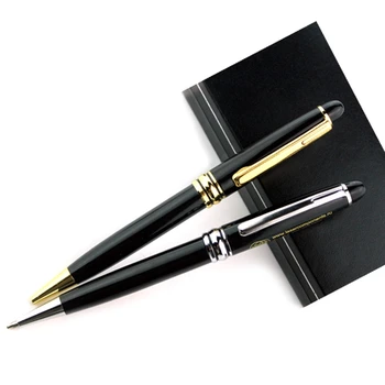 

1Pc High Quality Metal Ballpoint Pen Business Writing Gold Silver Clip Roller Ball Pens School Student Office Stationery